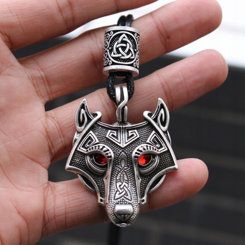 Viking Necklace Runes Valknut Aegishjalmur 130
