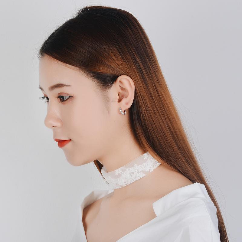 Fashion Zircon Rose Gold Earrings for Women Jewelry Vintage 925 Sterling Silver Earrings Girls Party Accessories Female