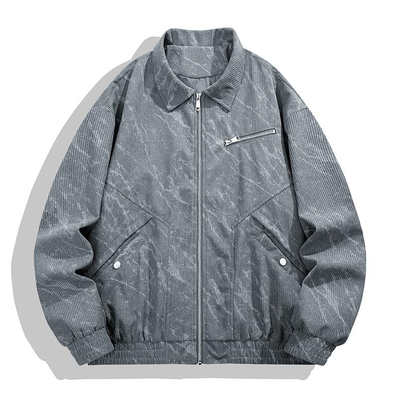 

Spring and Autumn Jacket Men s Jacket Sports and Leisure Workwear Collar Jacket Versatile Top XXXXL