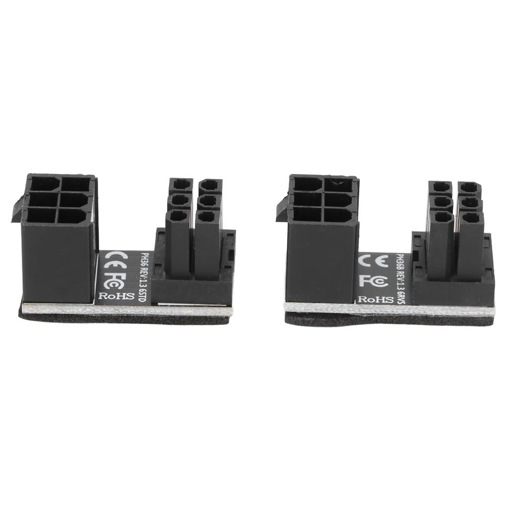 2PCS ATX 6pin Adapter Abrasion Performance Small Volume Light Weight Desktops Graphics Card AdapterSponge Model