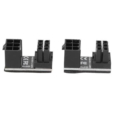 2PCS ATX 6pin Adapter Abrasion Performance Small Volume Light Weight Desktops Graphics Card AdapterSponge Model