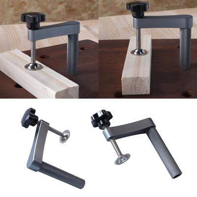 2Pcs Bench Clamp Woodworking Fast Clamp One Hand Operation Dog Hole Clamp Adjustable Bench Desktop Clip Portable