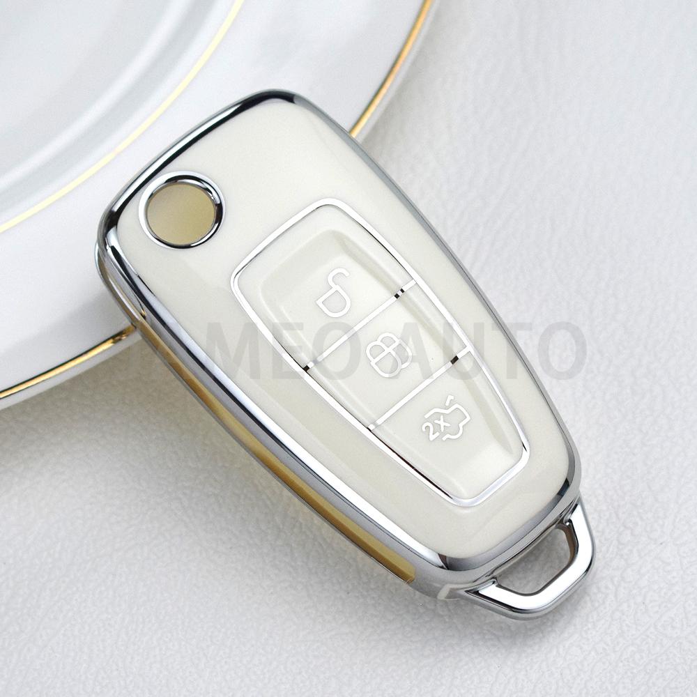For Ford Focus 2 3 MK3 ST RS Ecosport Kuga Escape Fiesta Fold C-Max S-Max Mondeo TPU Folding Car Remote Key Cover Case