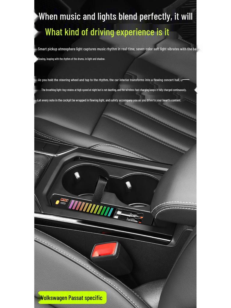 Volkswagen Passat 19-25 USB Car Charger with Central Dock and LED