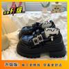 Retro Versatile Small Man Platform Loafer Single Shoes British Style Heightening Small Leather Shoes Women's Spring and Autumn 2025 New Models