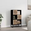 Highboard Black 70 X 35 X 125 Cm Particleboard