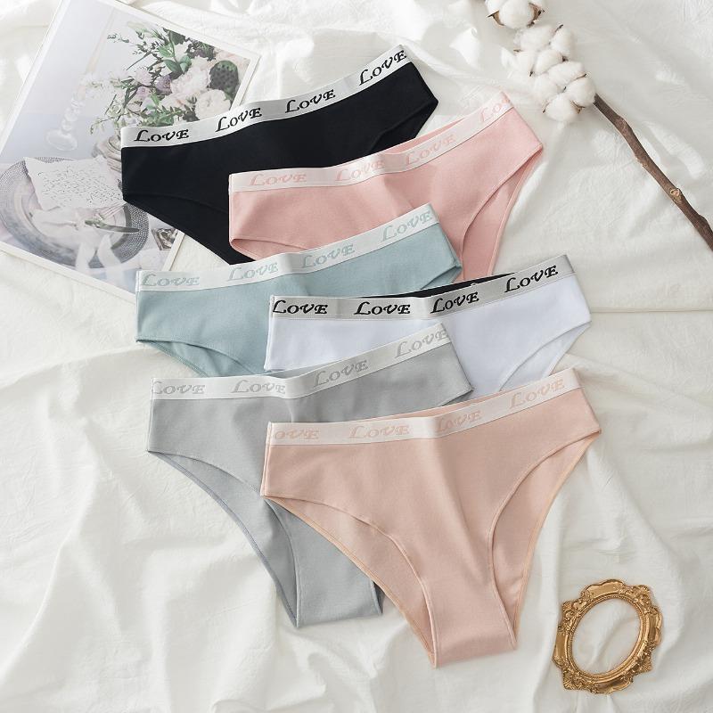 Women S Mid Rise Cotton Letter Print Plus Size Briefs
