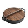 Padella in Ghisa Non Rivestita Pentola Antiaderente per Pancake Padella Resistente per Cottura e Frittura Gas Induzione