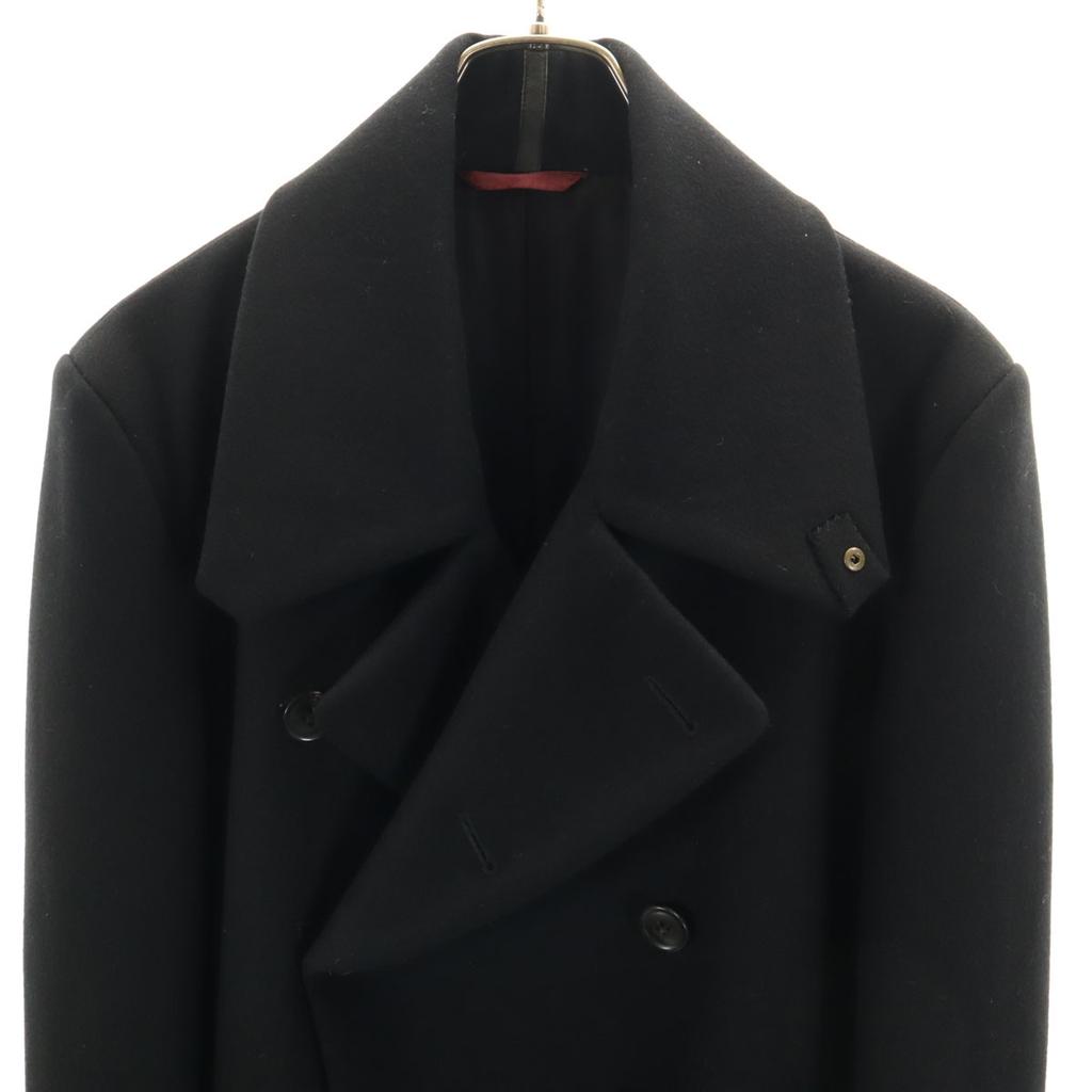 Paul Smith Light Melton Pea Coat L Black P Coat Men's Used