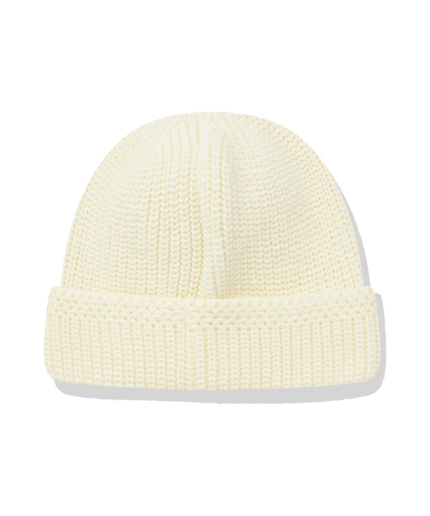 COVERNAT Authentic C Logo Short Beanie Ivory