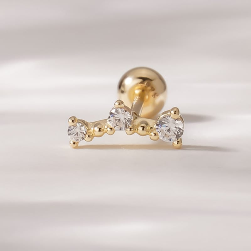 

JEWNEL 14K Crown Cubic Point Piercing Earrings piercing (1 piece)