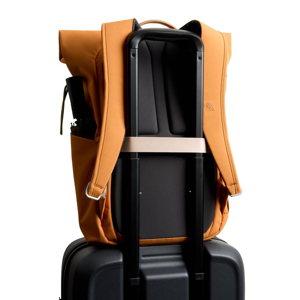 Bellroy Classic Rolltop Commuter Backpack, Fits 16-inch Laptops, Attaches to Suitcases, and Has Top and Side Access - Butterscotch