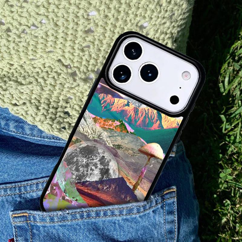 Hippie Trippy Psychedelic Message Abstract phone case cover Compatible with for IPhone 17air 16e 15 14 13 12 11Pro Max 17 Air