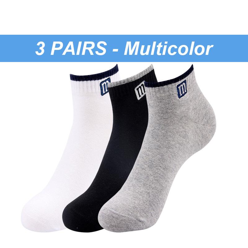 

Мужские носки высокого качества, хлопковые модные спортивные мужские носки, дышащие, удобные, 3 пары EUR38-45 разноцветный