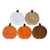 Handmade Crochet Pumpkin Shaped Cup Mat Knitted Yarn Insulation Coaster for Mug Halloween Festival Table Decor