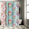 Floral Bathroom Shower Curtain Pink, Blue, Green White Flower Printed Shower Curtains for Home Decoration Size 180cm X 240cm