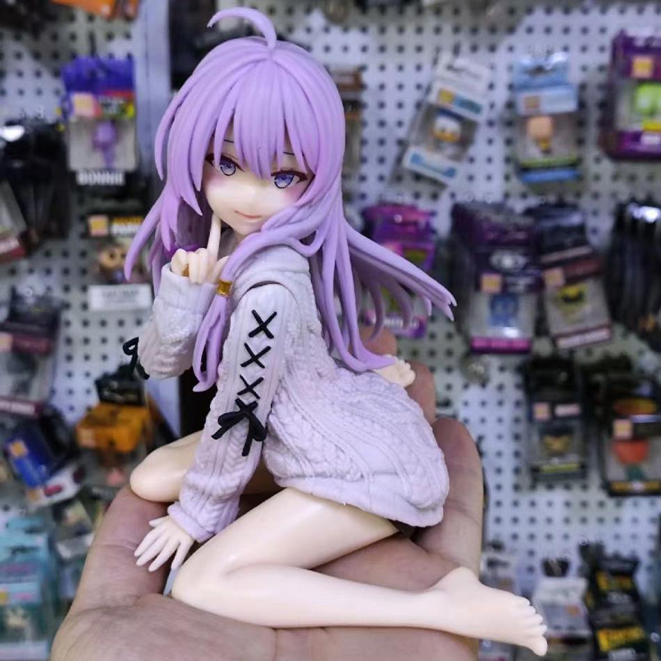 New 15cm The Journey of Elaina Anime Figure Knit Dress Witch Elaina Action Figure PVC Collection Model Doll for Christmas Gifts