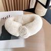 Winter Real Rex Rabbit Fur Scarf Fashion Magnetic Buckle Fur Neck Warmer Thickened Natural Fur Scarf Luxury Camellia Fur Scarf