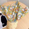 Rural Style Headscarf Baseball Hat Floral Strappy Bandana Cap Cycling Scarf Peaked Cap  Travel