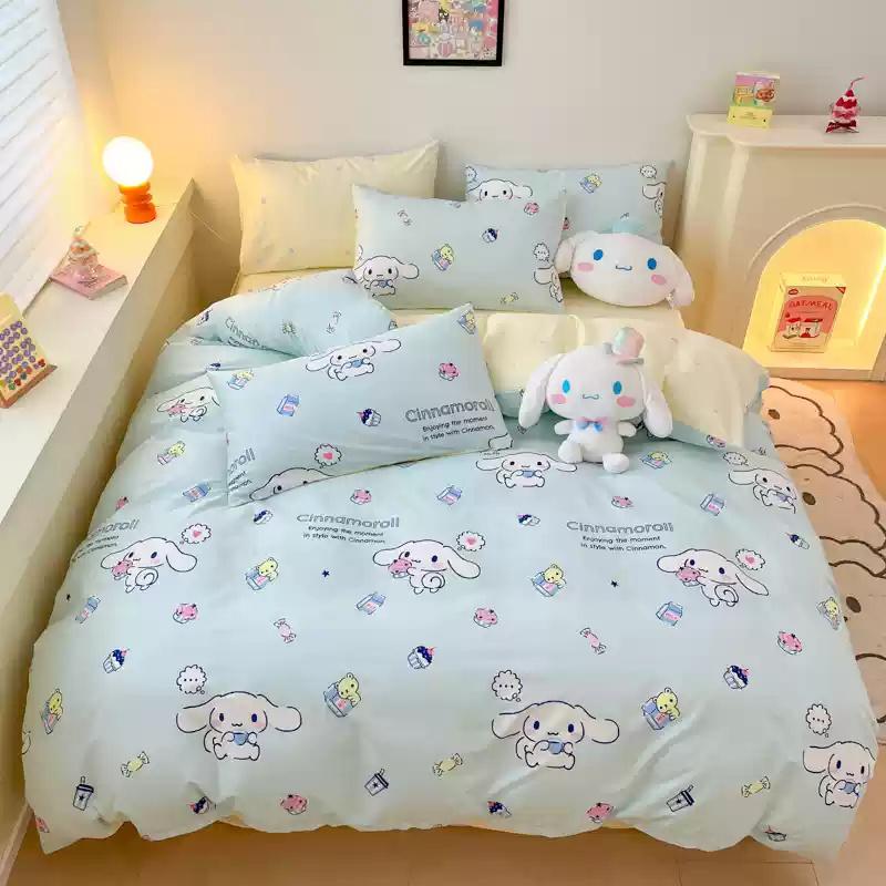 Cute Pink Cinnamoroll Duvet Cover Kids Cartoon Bedding Set For Girl Gifts Single Queen Duvet Covers Bedroom Decoration