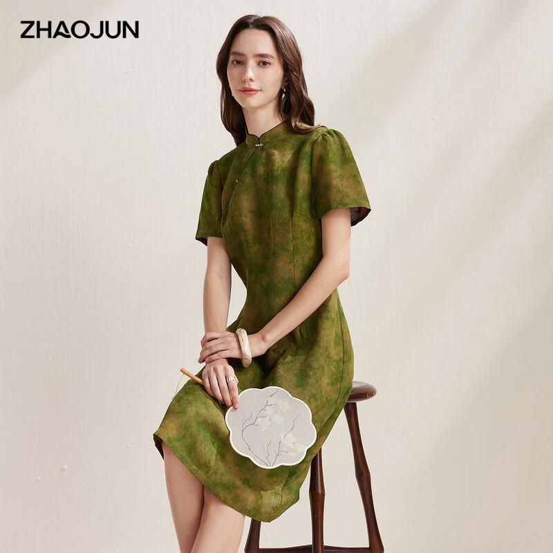 Zhaojun New Chinese Style Mulberry Silk Qipao Dress