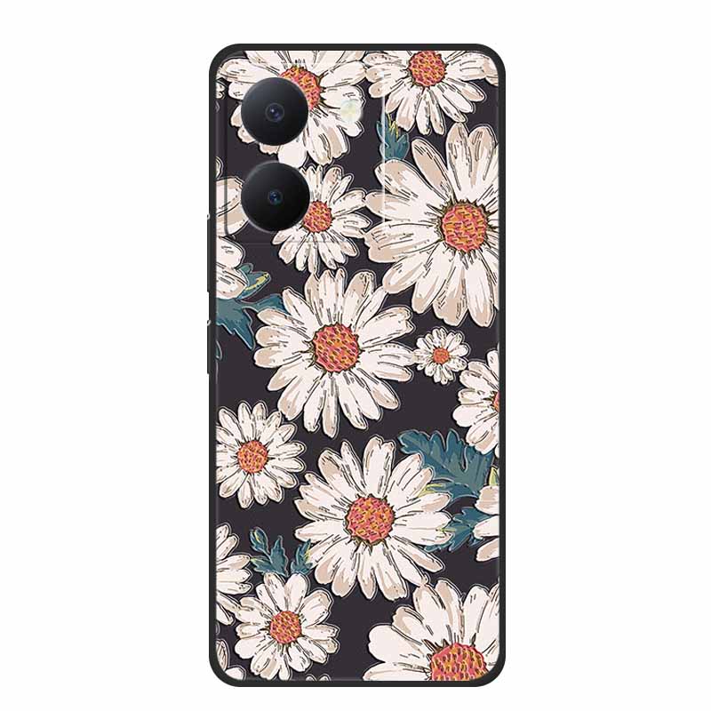 3D Emboss Case For Vivo Y27s Phone Case Relief Black Silicone Soft Back Cover Coque Funda For Vivo Y27s Case Y 27 s Capas 6.64"
