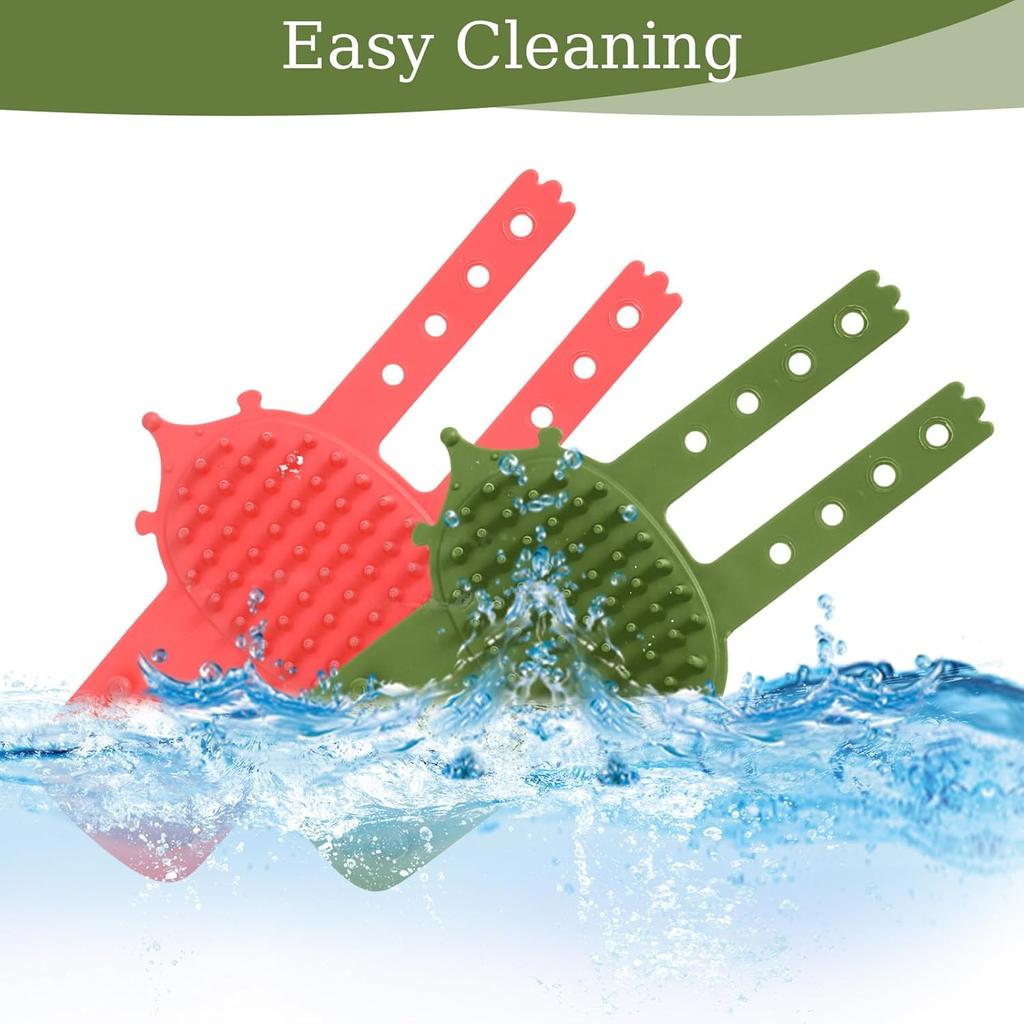 4pcs Cat Face Scratcher, Adjustable Silicone Cat Self Groomer Corner Scratcher, Soft Cats Corner Brush, for Climbing Frames and Table Legs, Reduces