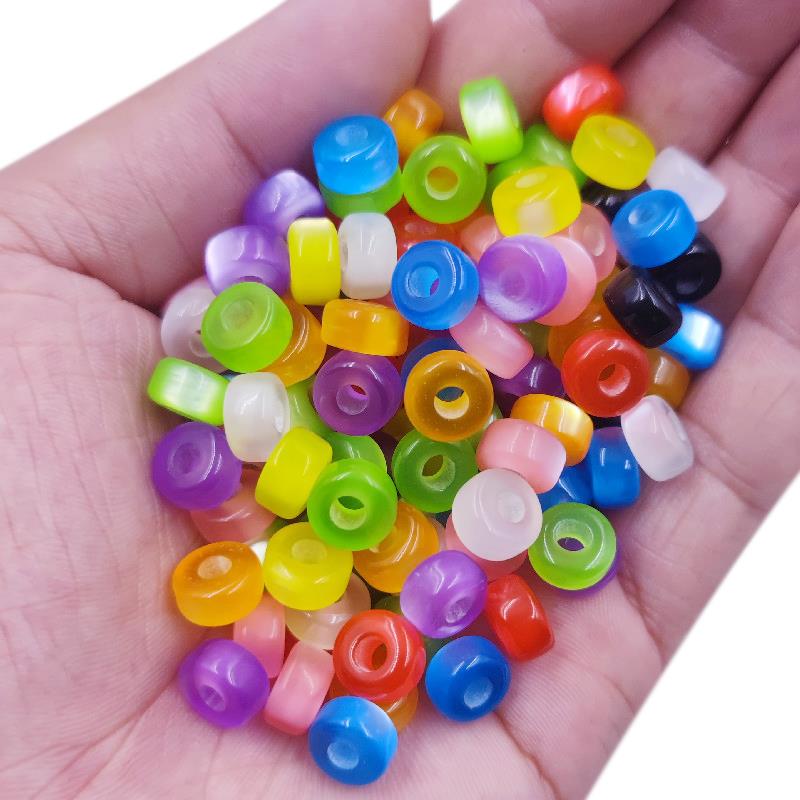 10/20Pcs Cylindrical Stripe Rainbow Loose Beads DIY For Jewelry Making Pendant 10/20Pcs Cylindrical Stripe Rainbow Loose Beads DIY For Jewelry Making Pendant