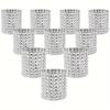 Napkin Rings, Pack of 10  Napkin Rings Diamond Adornment for Place Settings, Wedding Receptions.
