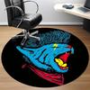 1pc Panther Rocker Office Round Area Rug, Indoor Mat Suitable For Office, Under Office Chairs Bedroom Living Room Home Decor, Room Deco