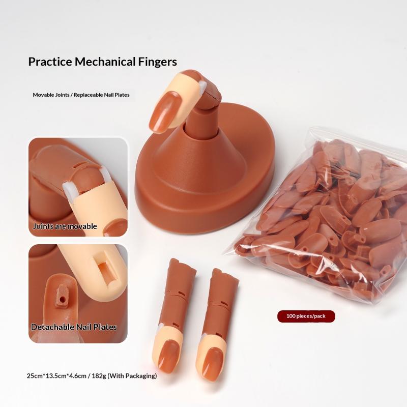 Main Mécanique Mobile pour Pratique Manucure Main Détachable Ensemble d'Entraînement Ongles Artificiels pour Débutants Avec Base