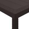 Garden Table Brown 100 X 100 X 73 Cm Poly Rattan