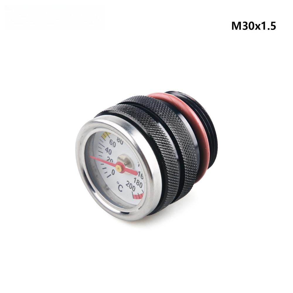 M30x1.5 M20x1.5 Motorcycle Engine Oil Temperature Gauge Temperature Gauge Oil Gauge Fitting 0-200℃ Display Oil Caps Tanks M30 1.5 Black