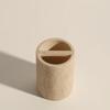 Limestone Toothbrush Holder with Light Yellow Holes, Soap Dispenser, Bathroom Tray, Natural Marble, Home Decoration Accessories