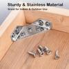 Stainless Steel Corner Brackets with Screws Furniture Corner Connector for Cabinet Angle Support Fixed Metal Brace Fasteners