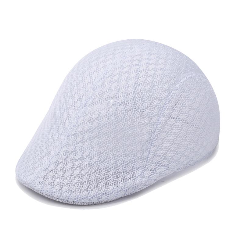 Summer Breathable Mesh Hollow Berets Hat For Men Convenient Spring Summer Beret Quick-drying Cap Retro Sun Newsboy Hats Painter