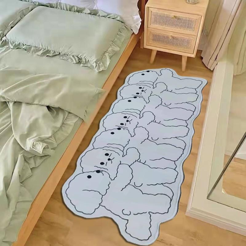 

Special-shaped Cat and Dog Carpet Bedroom Floor Thickened Imitation Cashmere Washable Bay Window Bedside 50*120CM