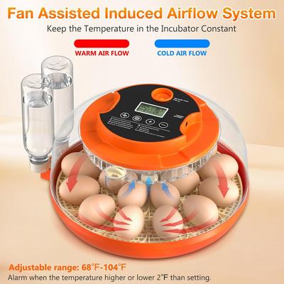 Incubadora con Giro Automático de Huevos y Control de Humedad, Incubadoras para Eclosionar Huevos, Gallina, Patos, Ganso, Paloma, Codorniz