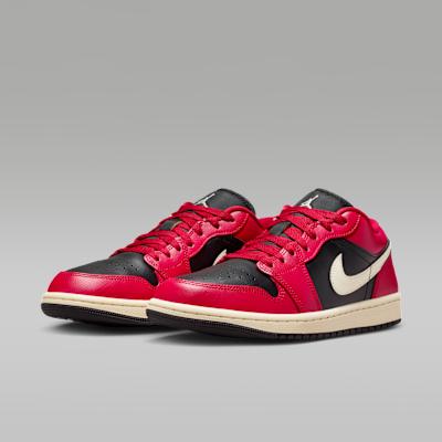 Jordan 1 Low Mystic Hibiscus Black (Women's)