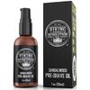 Viking Revolution Sandalwood Men's Pre-Shave Oil - Gentle and Non-Irritating Razor 1 Oz All Skin Types