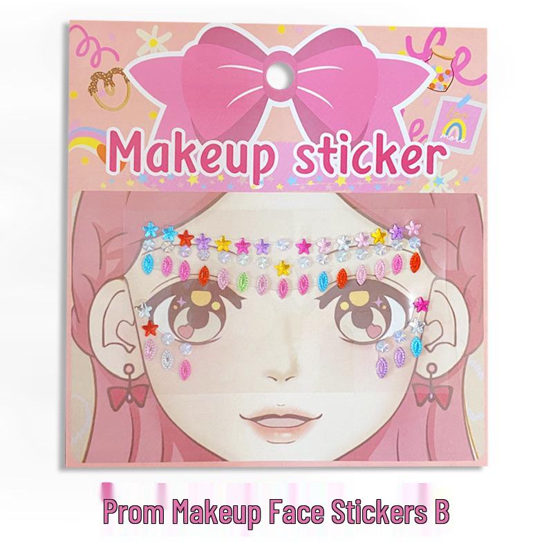 Kids' Cartoon Bindi & Forehead Diamond Stickers for Masquerade Party Dress-Up