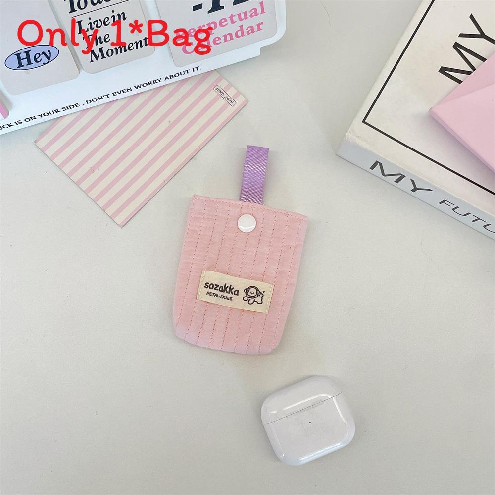 Modern Minimalist Earphone Case With Polyester Fabric For Travel And Desk Storage