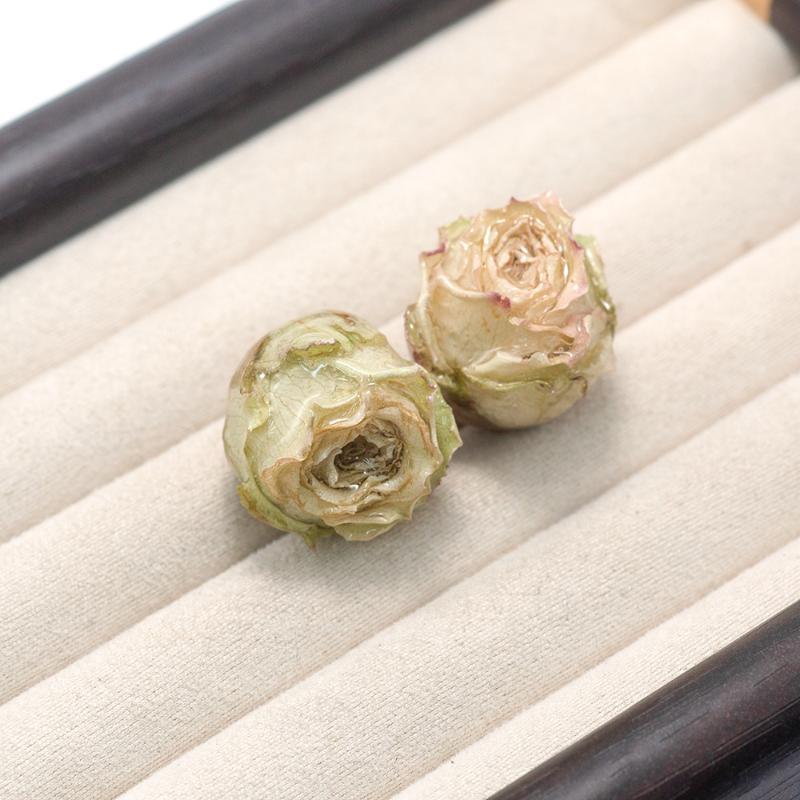 2 Pcs Real Rose Charms Set Rustic Natural Jewelry Making Material for DIY Earrings Boho Style Jewelry Crafting