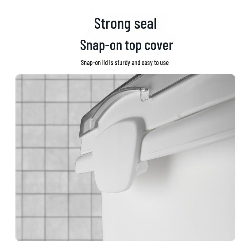 Large Food-Grade Rice Storage Bin, Insect & Moisture-Proof, with Partition, Durable PP Plastic, High Capacity.