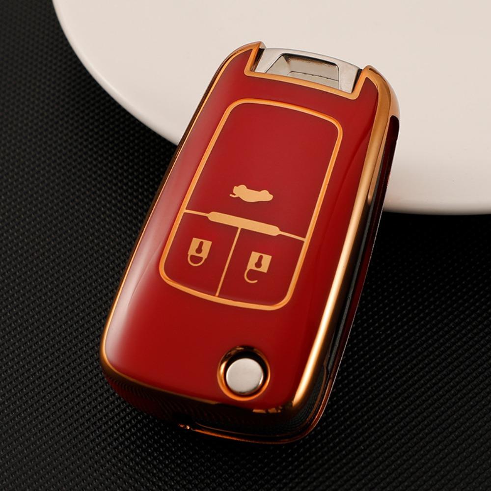 Car Key Case for Chevy Cruze Malibu Equinox Trax Buick Regal Encore Opel Astra Universal Leather Key Holder