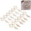 Okrągłe zapięcia przełączane ze stali nierdzewnej Zapięcia T-bar do naszyjnika DIY Biżuteria Różowe złoto
