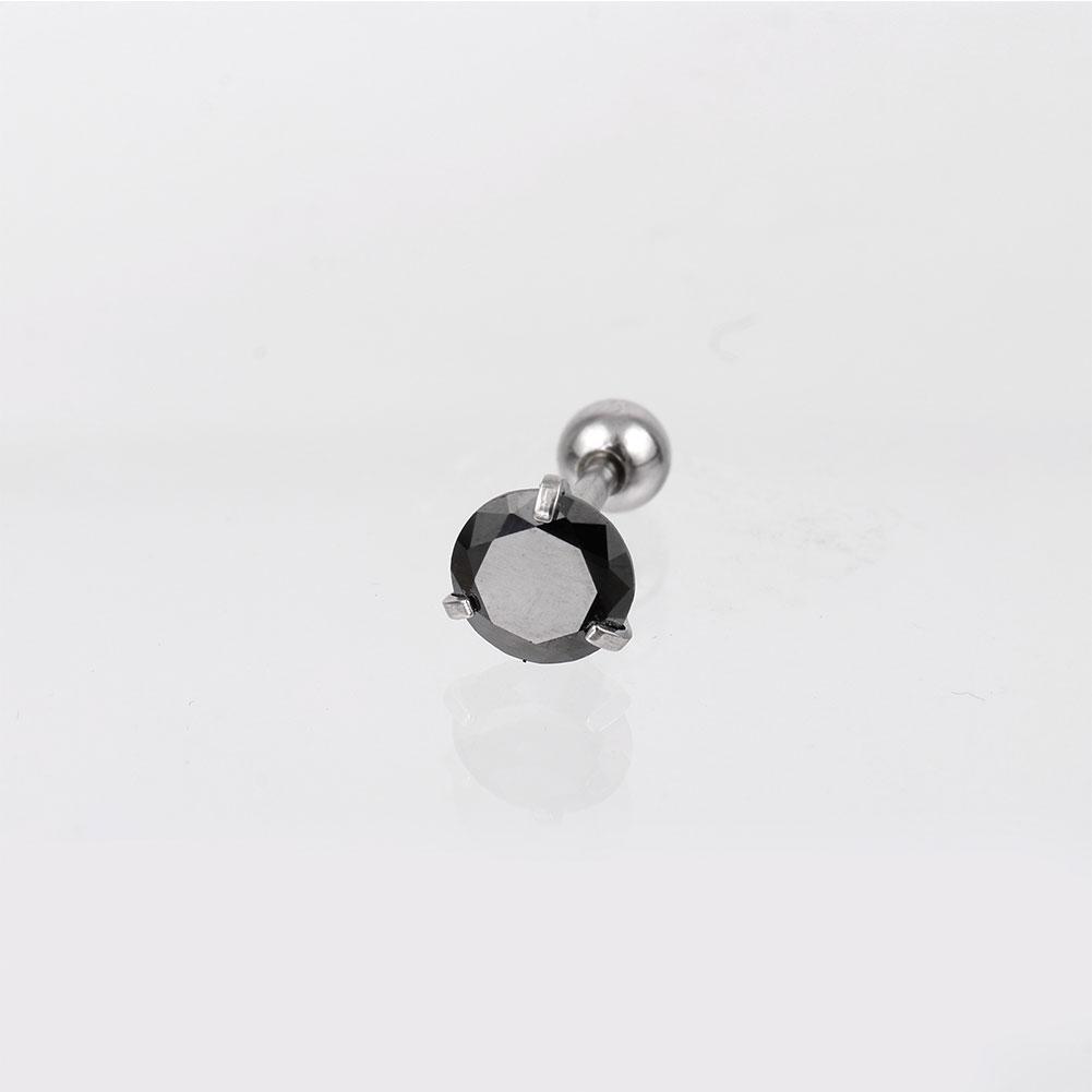 9 Farben Mode CZ 3 Prong Tragus Knorpel Edelstahl Ohrstecker Kristall Zirkon Ohrringe Piercing Schmuck