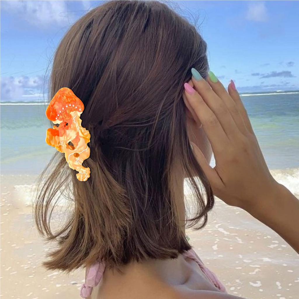 Luxurious Jellyfish Acetate Hair Clip Unique Hair Accesories Hairpieces Headwear for School Photo Props and Everyday