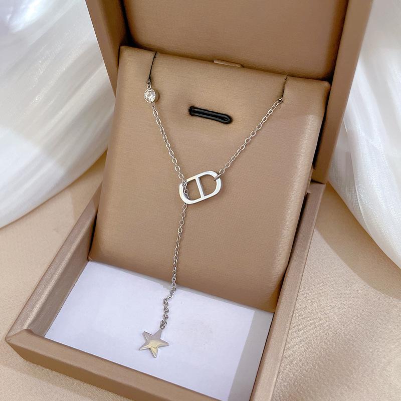 Real Gold Electroplating In The Furnace, Good Color Retention, Cold Necklace, Female Collarbone Chain With Jewelry