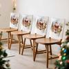 2/4/6pcs/set 45x55cm Santa Claus Reindeer Chair Cover Table Decoration Dining Seat Chair Covers Dining Room Bar Party Banquate
